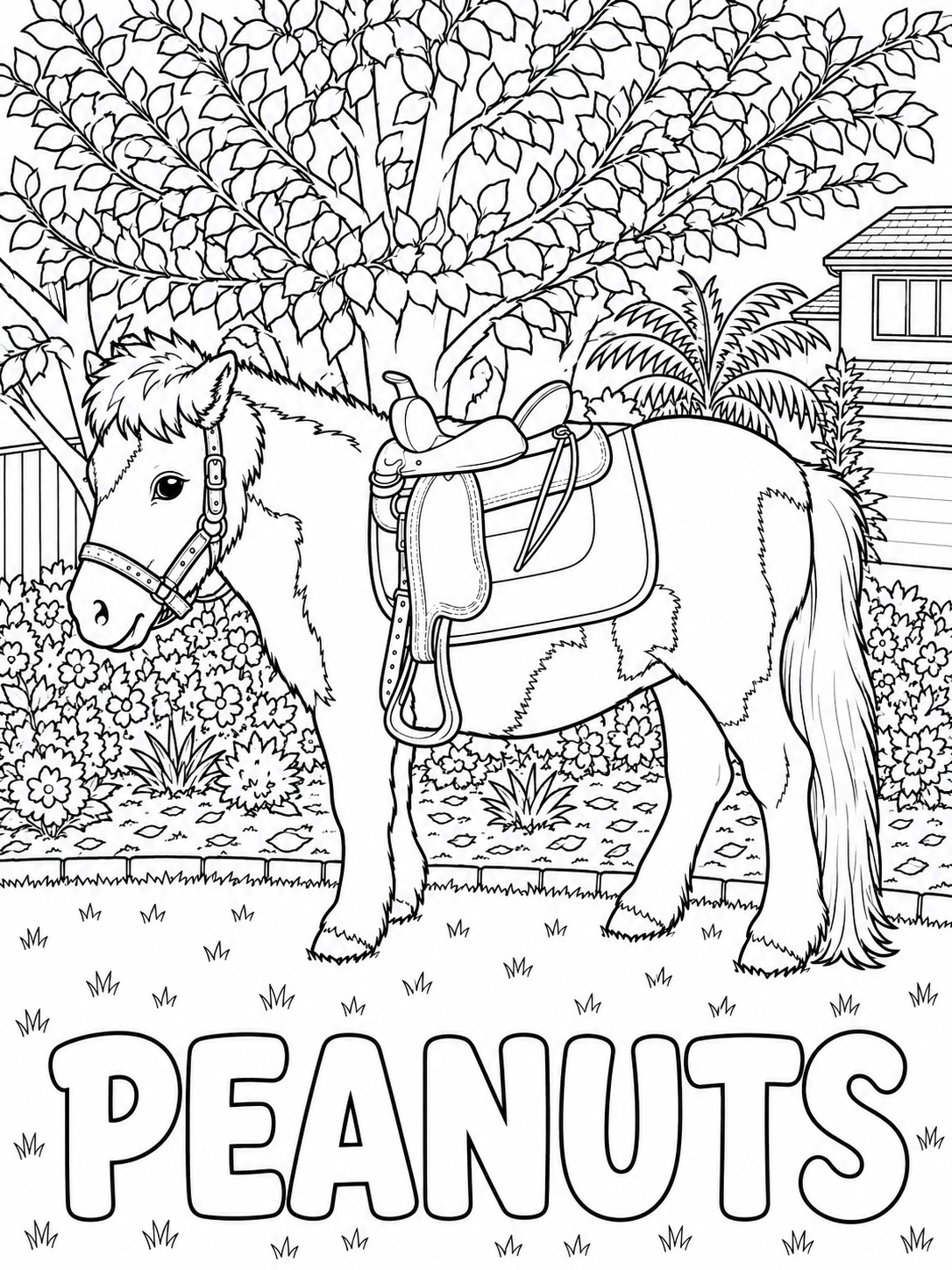 Peanuts Pony Colouring Page